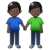 👬🏿 men holding hands: dark skin tone display on Samsung